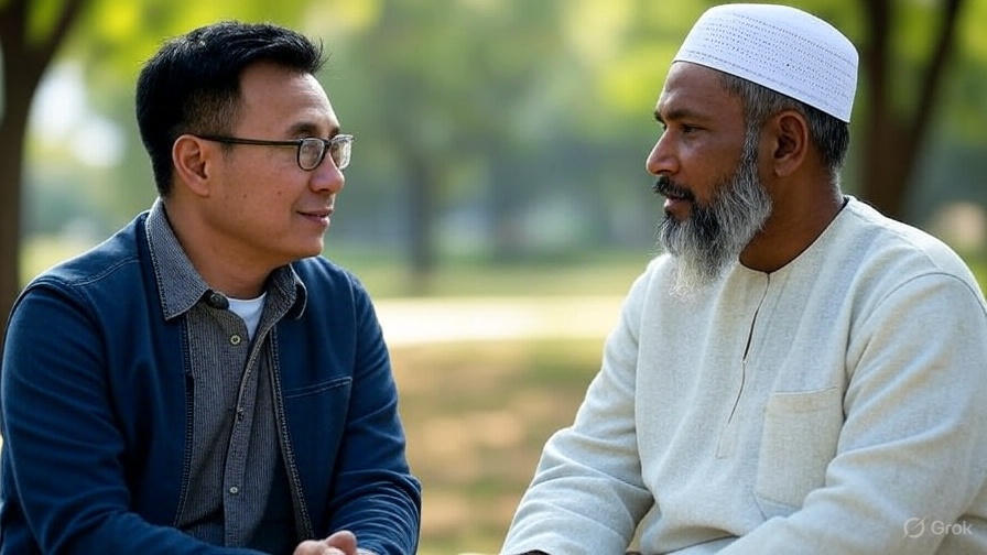 A Chinese pastor is talking with a muslim 2 | 侍奉耶稣 侍奉耶穌 We Serve Jesus